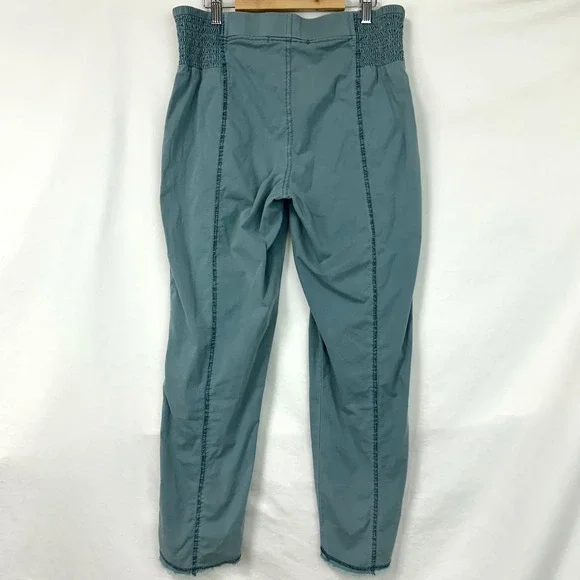 XCVI WEARABLES Acker Slim Pants Poplin Pull On Cargo Teal Women's S Utility Boho - Picture 5 of 7